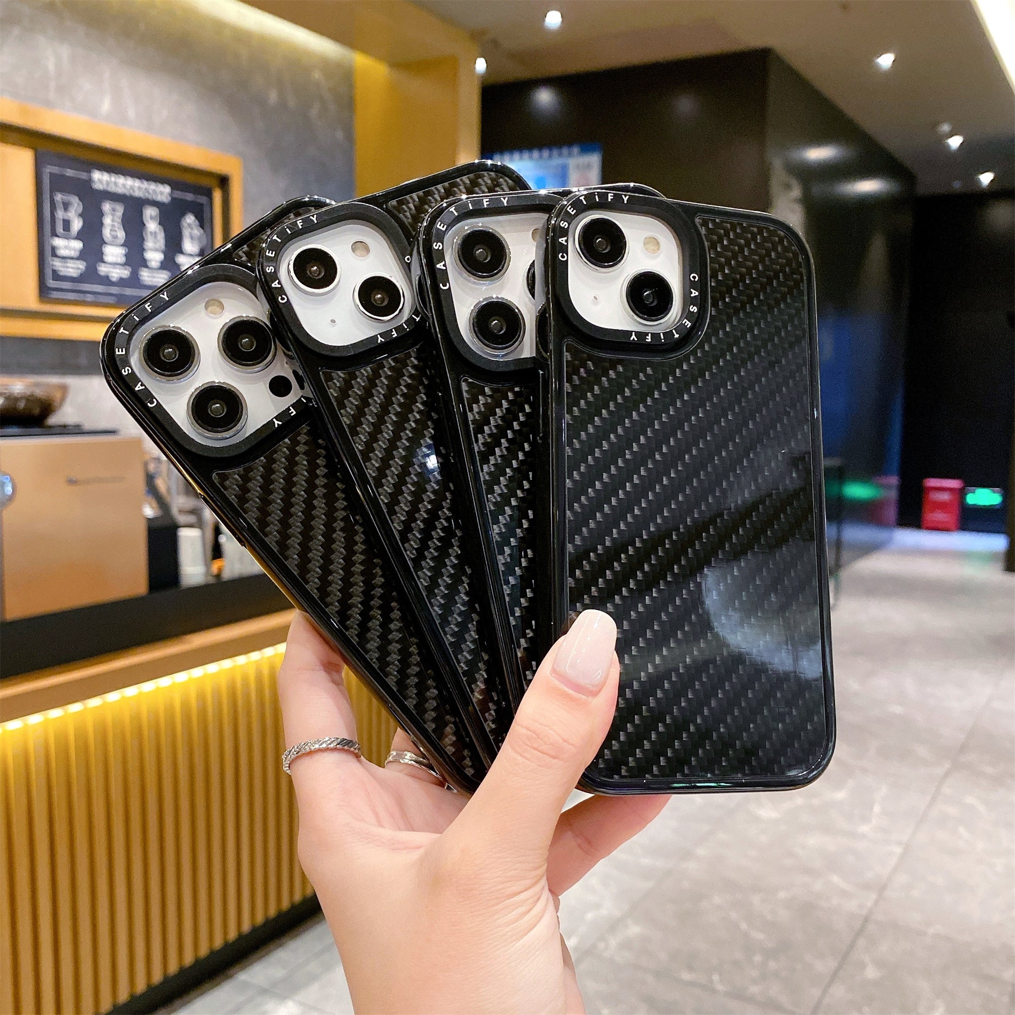 For iPhone 15 Plus Carbon Fiber Texture Phone Case PC TPU Shockproof Phone Cover For iPhone 15 Plus Carbon Fiber Texture Phone Case PC TPU Shockproof Phone Cover